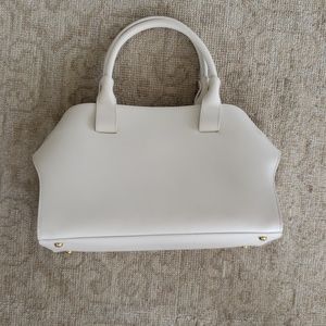 White leather bag gold hardware